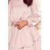 289-1 MATTIE Suknelė su dvigubu sijonu - purvinos rožinės spalvos Suknelės