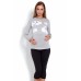 Pižama nėščioms bei maitinančioms (pilkos spalvos) Naktiniai