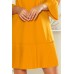 228-7 LUCY - klostuota patogi suknelė - garstyčių spalvos Suknelės